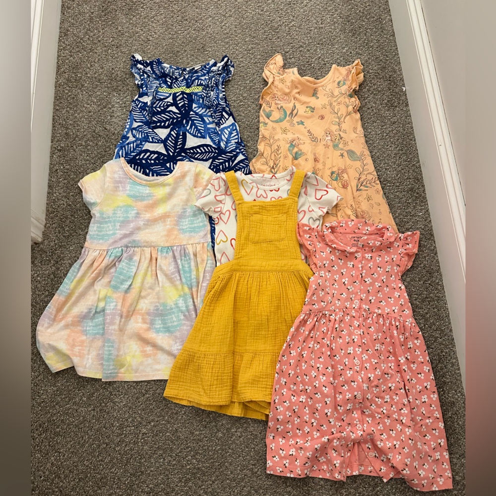 Toddler Girls Short Sleeve Summer Dresses